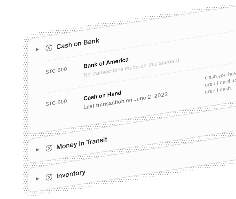 Chart of accounts interface